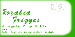 rozalia frigyes business card