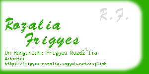 rozalia frigyes business card